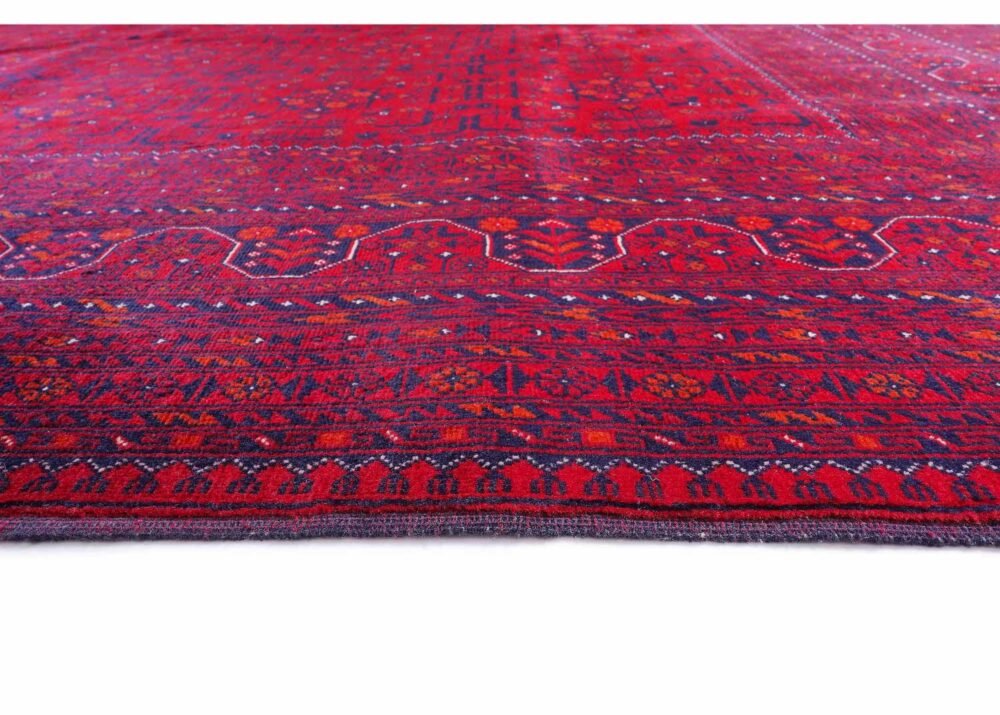 Hand-Knotted Traditional Usak Brown Stripe Outdoor Rug 9.6x6.8 ft