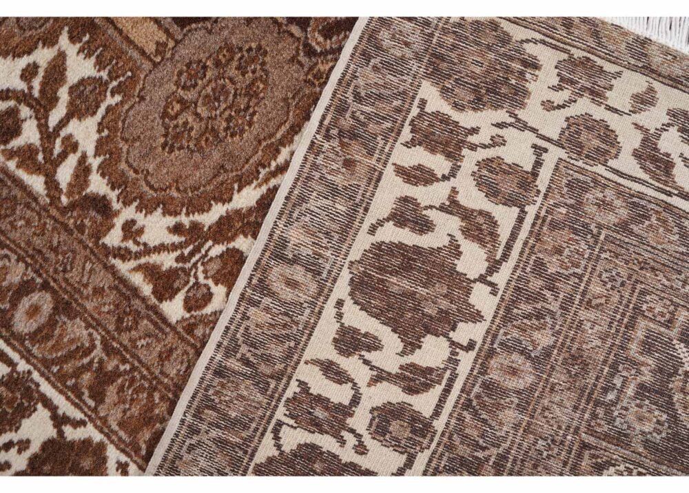 Kayseri Naturel Brown Beige Area Rug Traditional Oriental 6.5x4.7 ft
