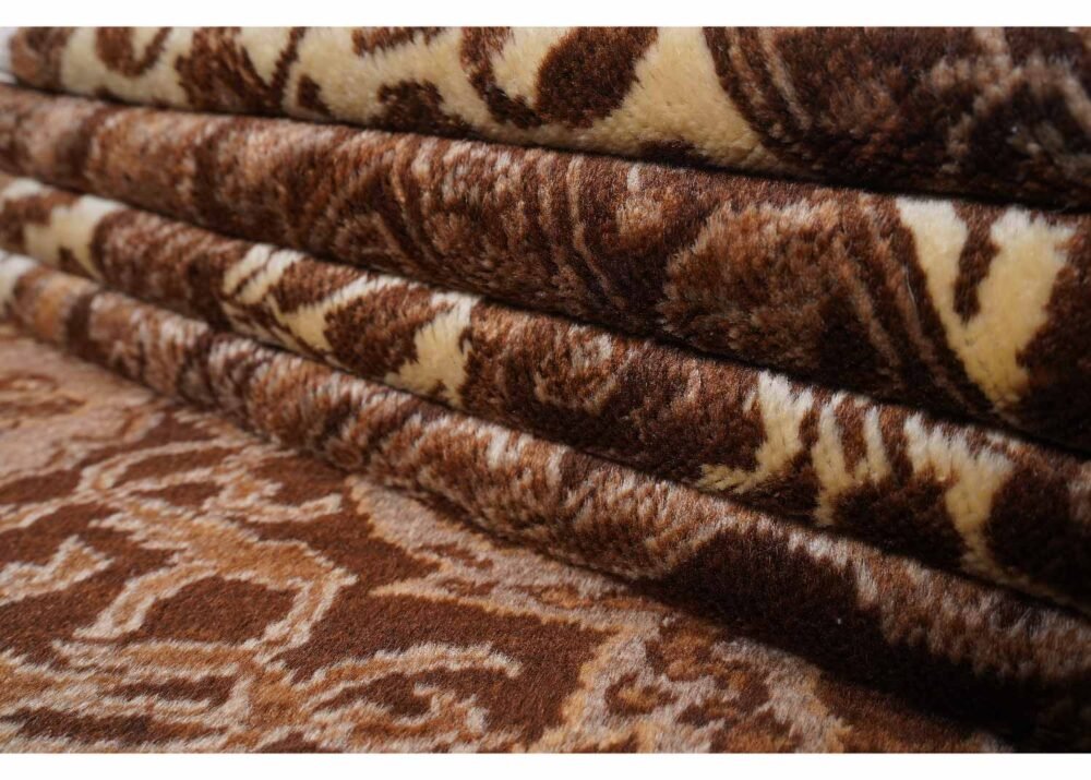 Kayseri Naturel Brown Beige Area Rug Traditional Oriental 6.5x4.7 ft