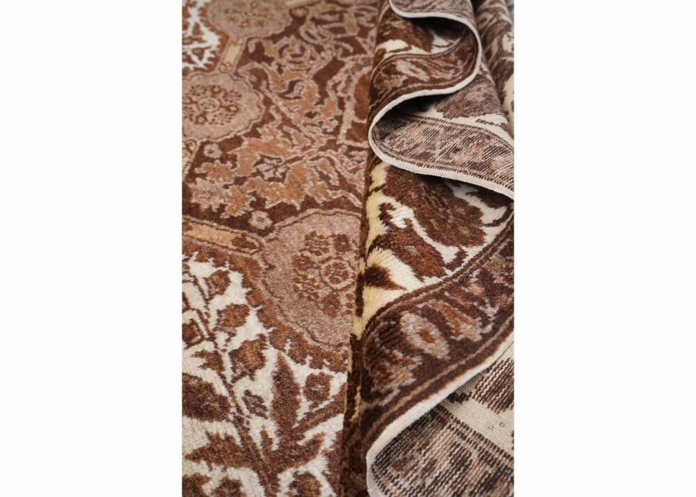 Kayseri Naturel Brown Beige Area Rug Traditional Oriental 6.5x4.7 ft