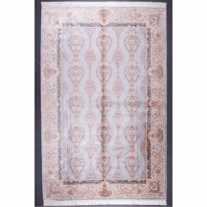 Large Oriental Rug Washable 6.5x9.5 ft Silk Medallion - Rugs 1