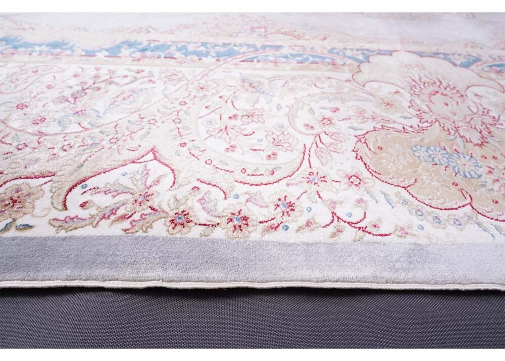 Large Oriental Rug Washable 6.5x9.5 ft Silk Medallion - Rugs 1