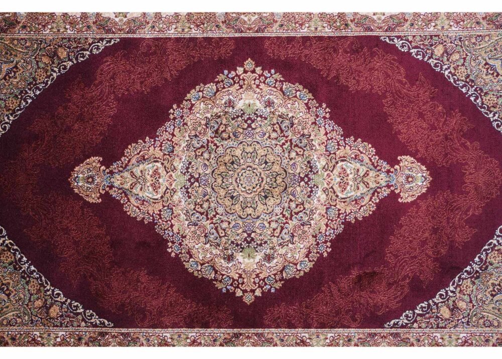 Luxury Silk Ottoman Red and Gold Oriental Rugs 5x3 ft