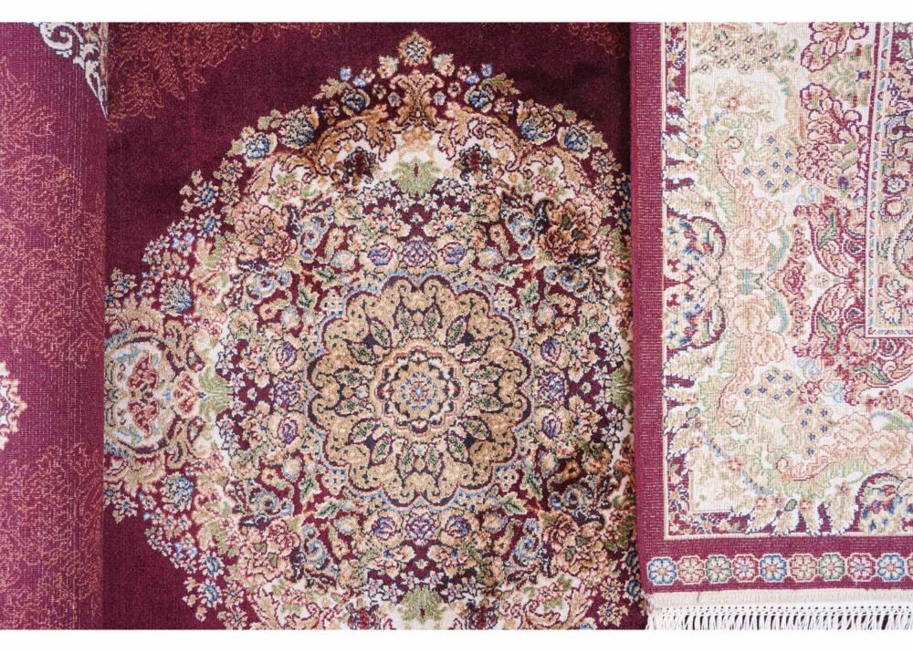 Luxury Silk Ottoman Red and Gold Oriental Rugs 5x3 ft