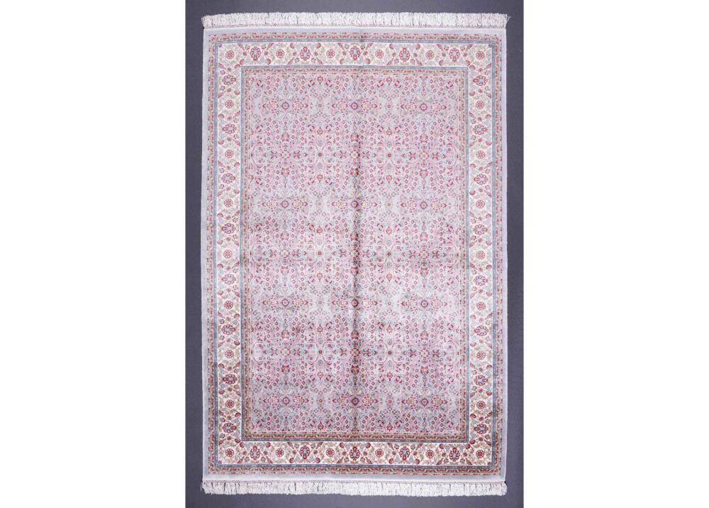 Machine Made Area Rug from Bamboo Silk 6.2x4.2 ft Medallion - Rugs 1