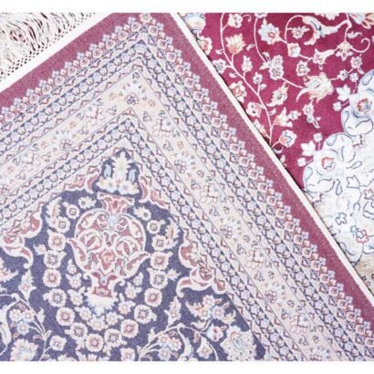 Medallion Outdoor Rug Red-Beige 11x8 ft Bamboo Silk - Rugs 1