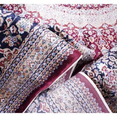 Medallion Outdoor Rug Red-Beige 11x8 ft Bamboo Silk - Rugs 1