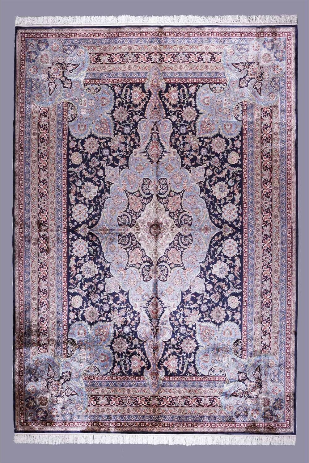 Medallion Oversize Area Rug 11x8 ft Bamboo-Silk - Rugs 1