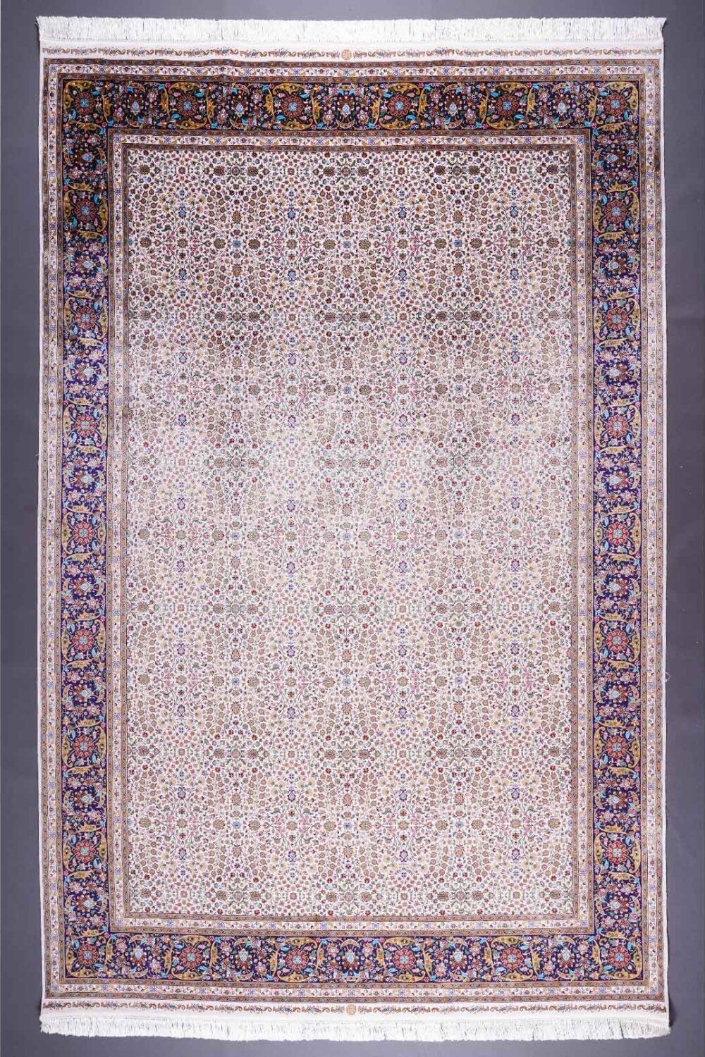 Mini Floral Indoor Outdoor Rug Bamboo Silk 6.5x9.8 ft Large Medallion - Rugs 1