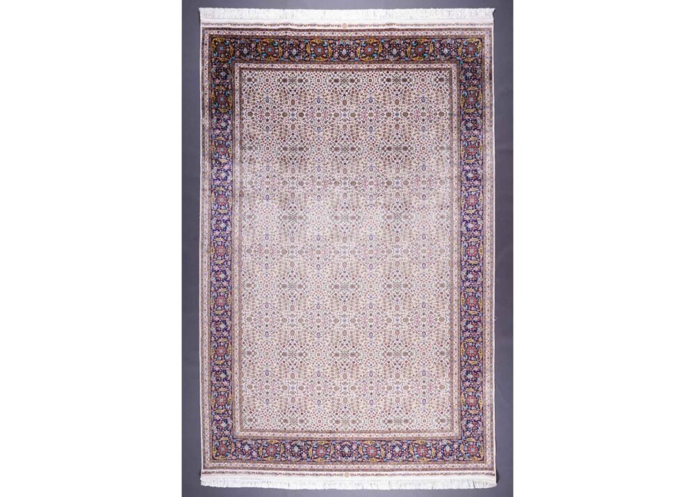Mini Floral Indoor Outdoor Rug Bamboo Silk 6.5x9.8 ft Large Medallion - Rugs 1