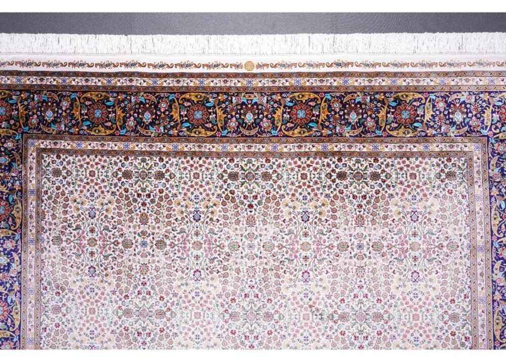 Mini Floral Indoor Outdoor Rug Bamboo Silk 6.5x9.8 ft Large Medallion - Rugs 1