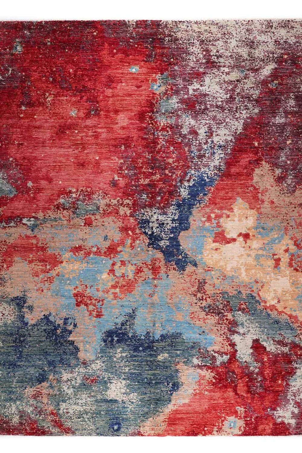 Modern Abstract Rug Red Blue 9.7x8.2 ft - Rugs 1