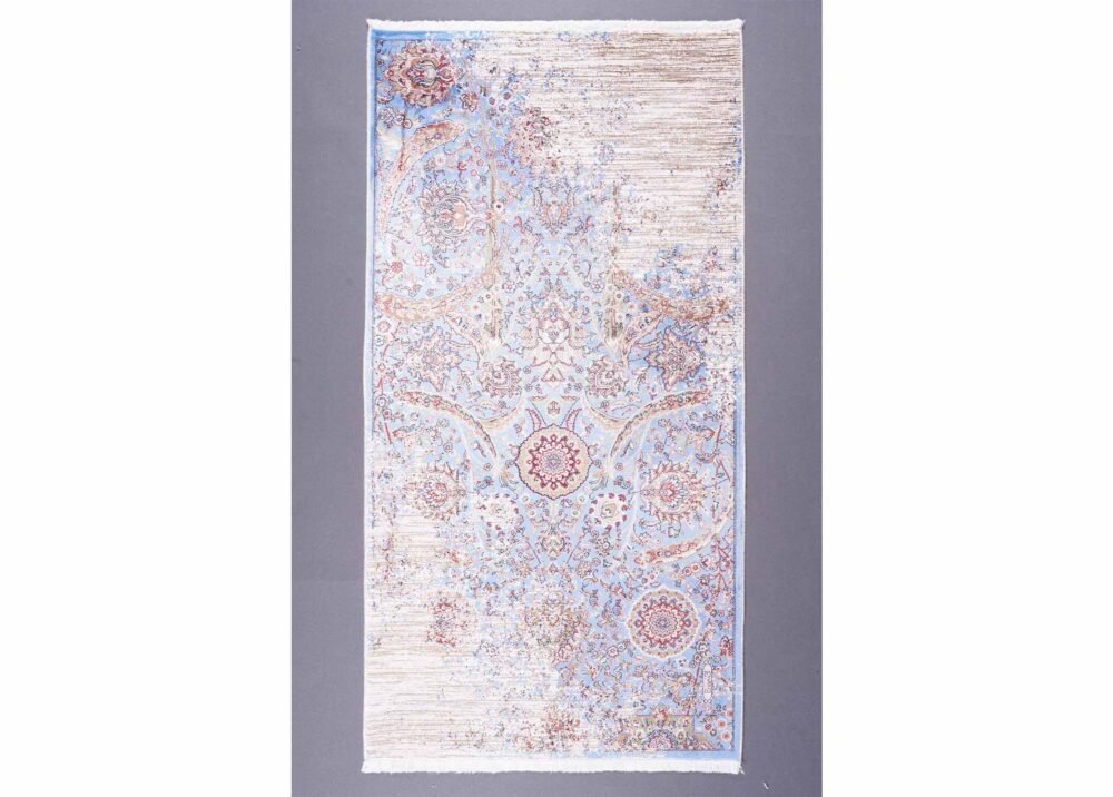 Modern Beige Floral Rug 1.9x3.9 ft Washable - Rugs 1