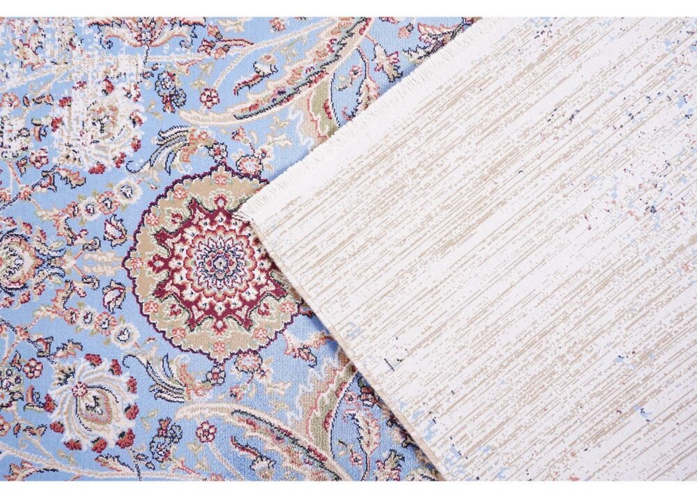 Modern Beige Floral Rug 1.9x3.9 ft Washable - Rugs 1