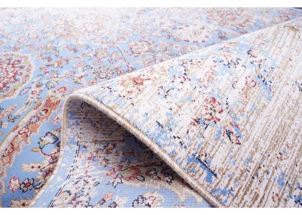 Modern Beige Floral Rug 1.9x3.9 ft Washable - Rugs 1