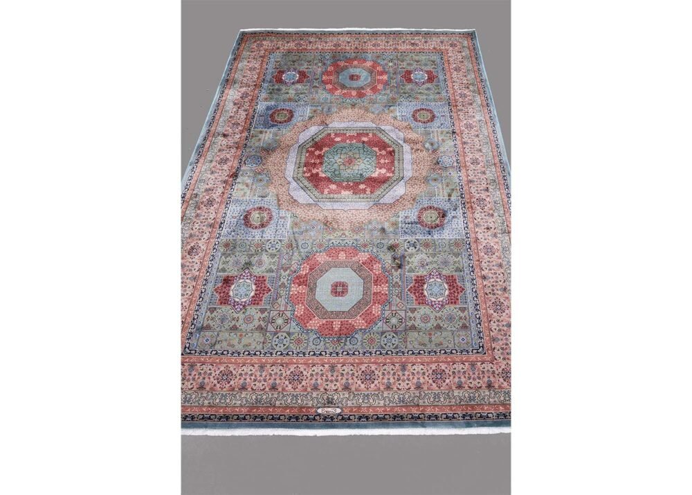 Modern Memluk Green and Brown Rug 3.9x5.9 ft - Rugs 1