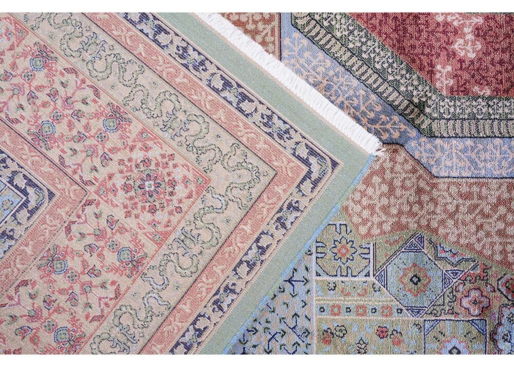 Modern Memluk Green and Brown Rug 3.9x5.9 ft - Rugs 1