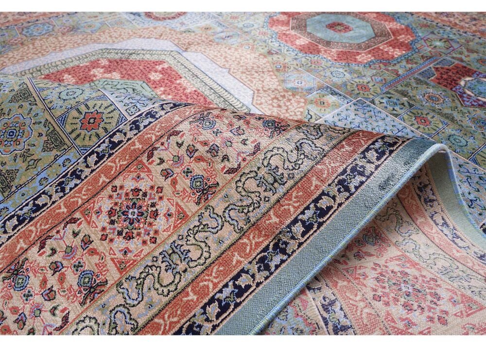 Modern Memluk Green and Brown Rug 3.9x5.9 ft - Rugs 1