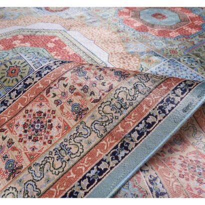 Modern Memluk Green and Brown Rug 3.9x5.9 ft - Rugs 1