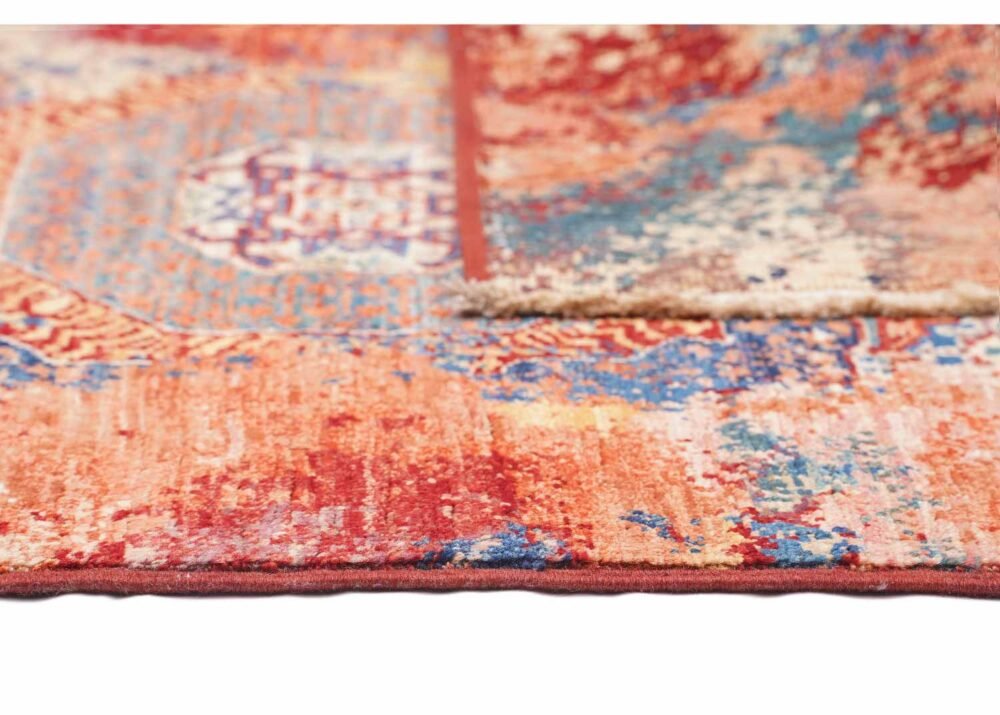 Modern Memluk Red and Orange Area Rugs 3.9x2.7 Traditional