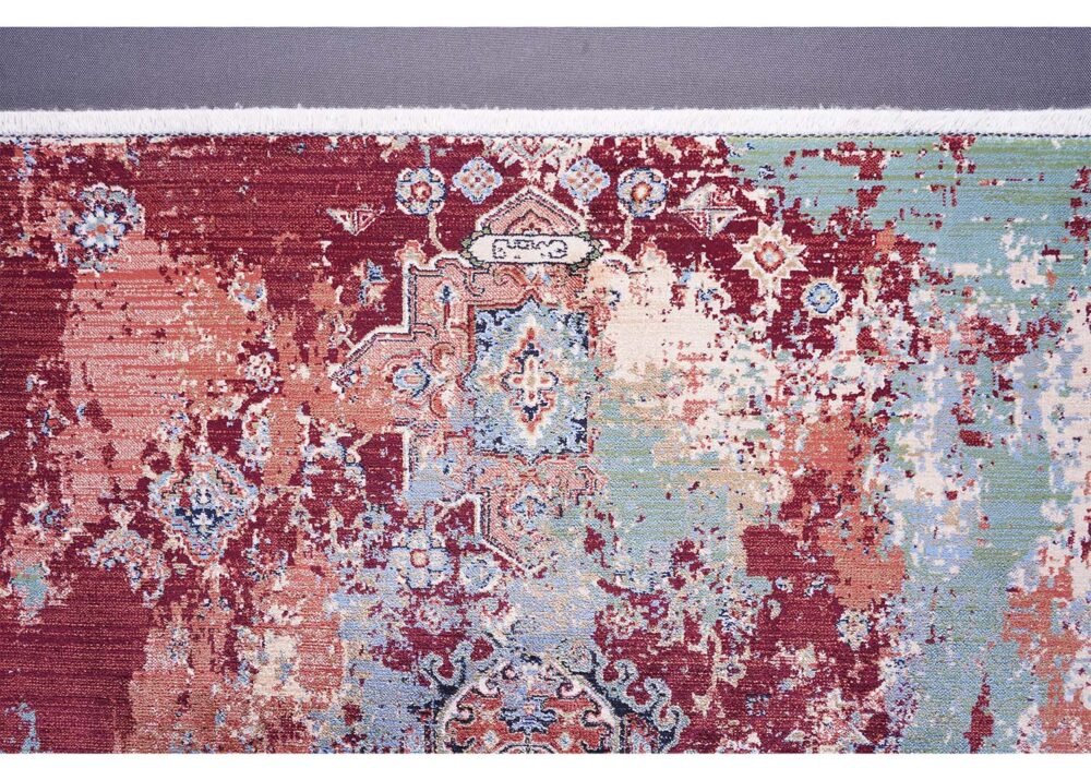 Modern Red Rug Washable Oriental 1.9x3.9 ft Turkish - Rugs 1