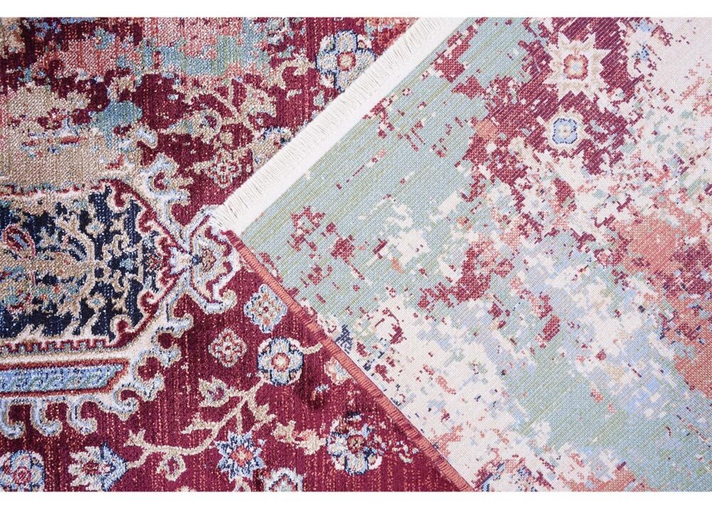 Modern Red Rug Washable Oriental 1.9x3.9 ft Turkish - Rugs 1