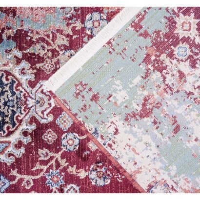 Modern Red Rug Washable Oriental 1.9x3.9 ft Turkish - Rugs 1