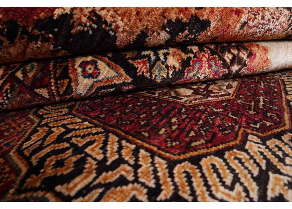 Modern Traditional Area Rugs Orange-Blue 7.8x5.4 ft Memluk