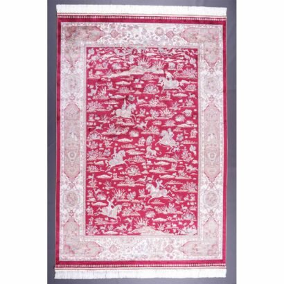 New Area Rug Turkish Oriental 5.2x7.5 Silk Medallion - Rugs 1