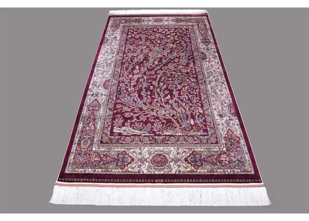 New Area Rugs Machine Made Silk Medallion 3.9x5.9 ft - Rugs 1