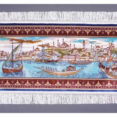 Oriental Area Rug Small Room Silk Portrait 2.9x1.3 ft - Rugs 1