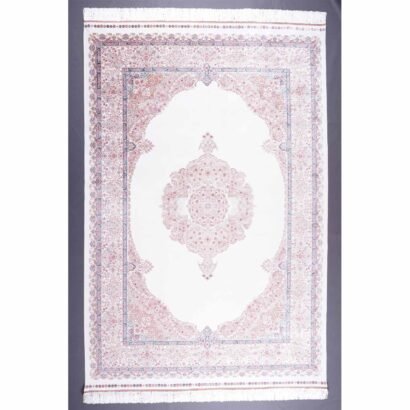 Oriental Rug Beige Brown Silk Medallion 5.2x7.5 ft - Rugs 1