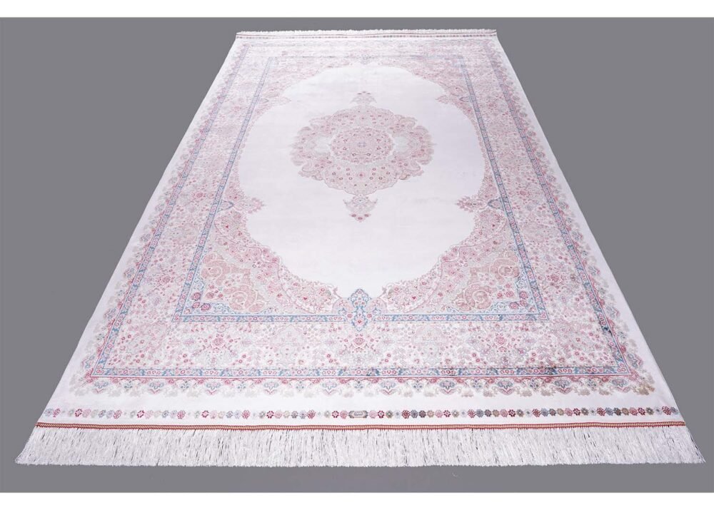Oriental Rug Beige Brown Silk Medallion 5.2x7.5 ft - Rugs 1