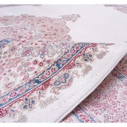 Oriental Rug Beige Brown Silk Medallion 5.2x7.5 ft - Rugs 1