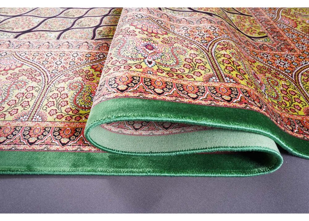 Oriental Rugs for Sale Brown-Green Silk 3.9x5.9 ft Medallion - Rugs 1