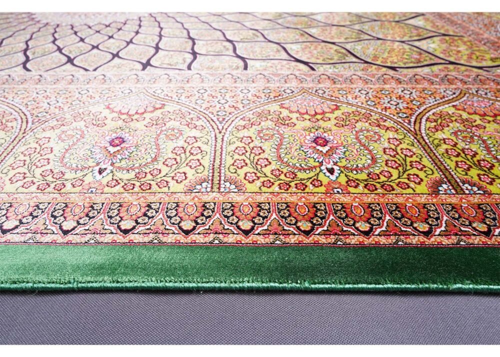 Oriental Rugs for Sale Brown-Green Silk 3.9x5.9 ft Medallion - Rugs 1