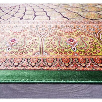 Oriental Rugs for Sale Brown-Green Silk 3.9x5.9 ft Medallion - Rugs 1