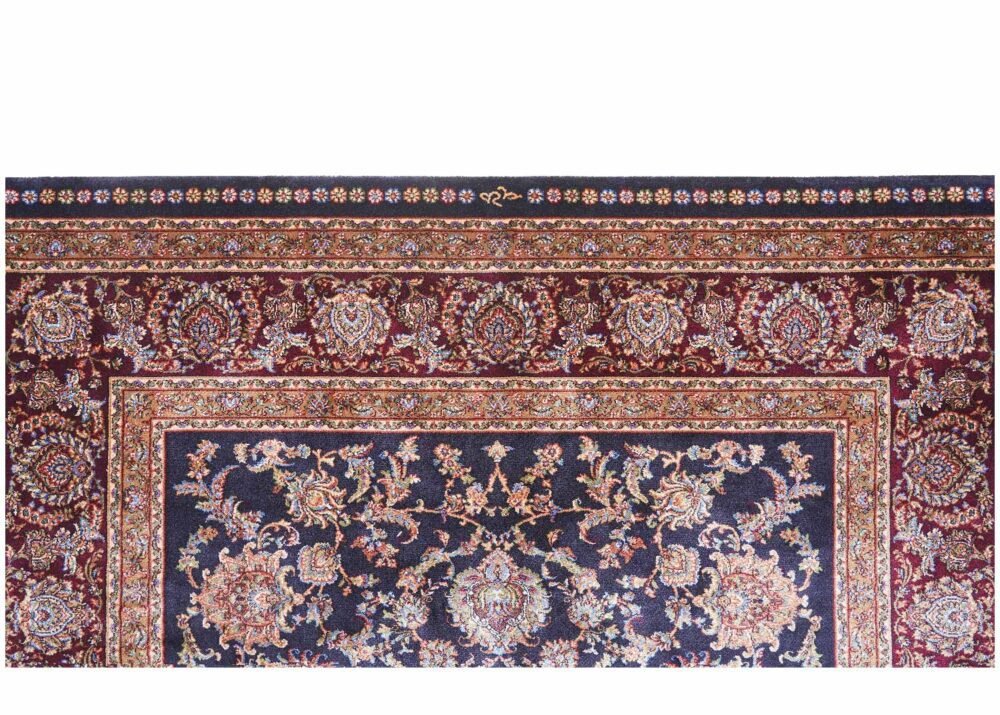Ottoman 4x6 Kitchen Rug Brown-Blue Oriental Pattern Machine-made