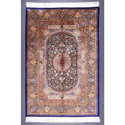 Outdoor Rugs for Deck Brown Silk Medallion 3.9x5.9 ft - Rugs 1