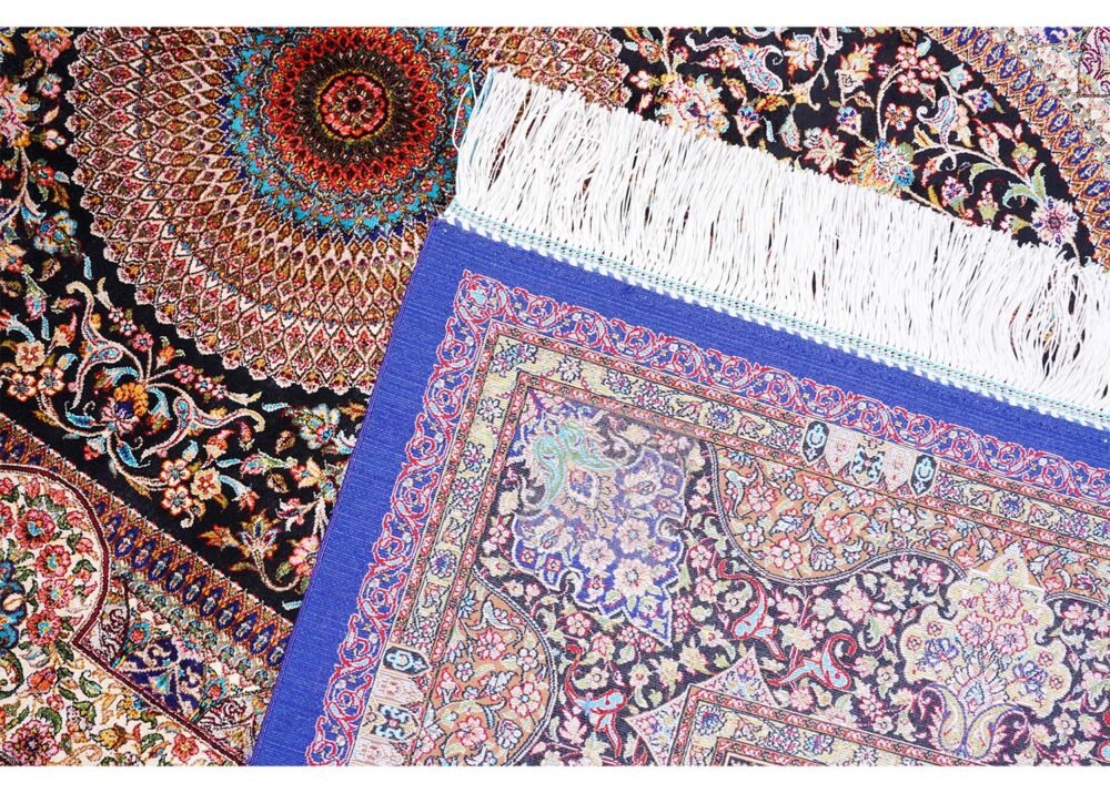 Outdoor Rugs for Deck Brown Silk Medallion 3.9x5.9 ft - Rugs 1
