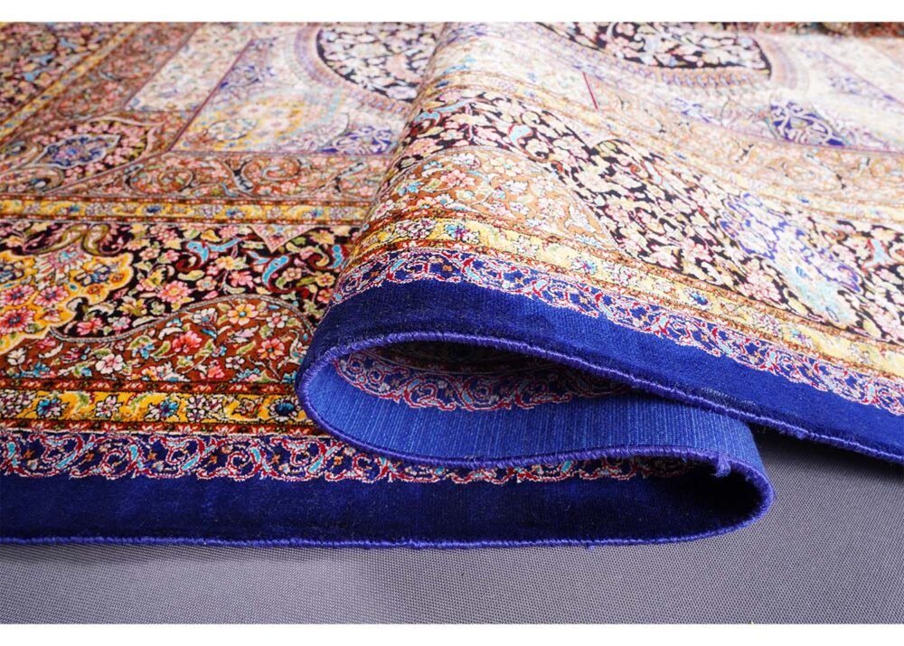 Outdoor Rugs for Deck Brown Silk Medallion 3.9x5.9 ft - Rugs 1