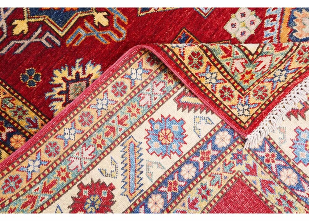 Premium Sherwan Traditional Red Rug 8x5.7 ft Wool/Cotton