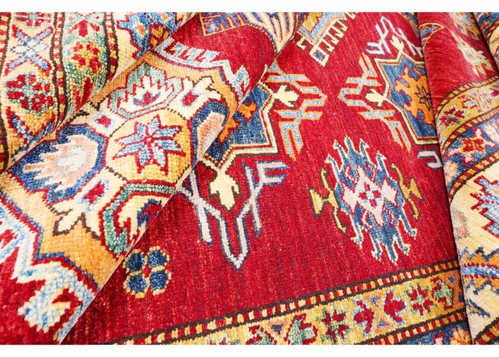 Premium Sherwan Traditional Red Rug 8x5.7 ft Wool/Cotton