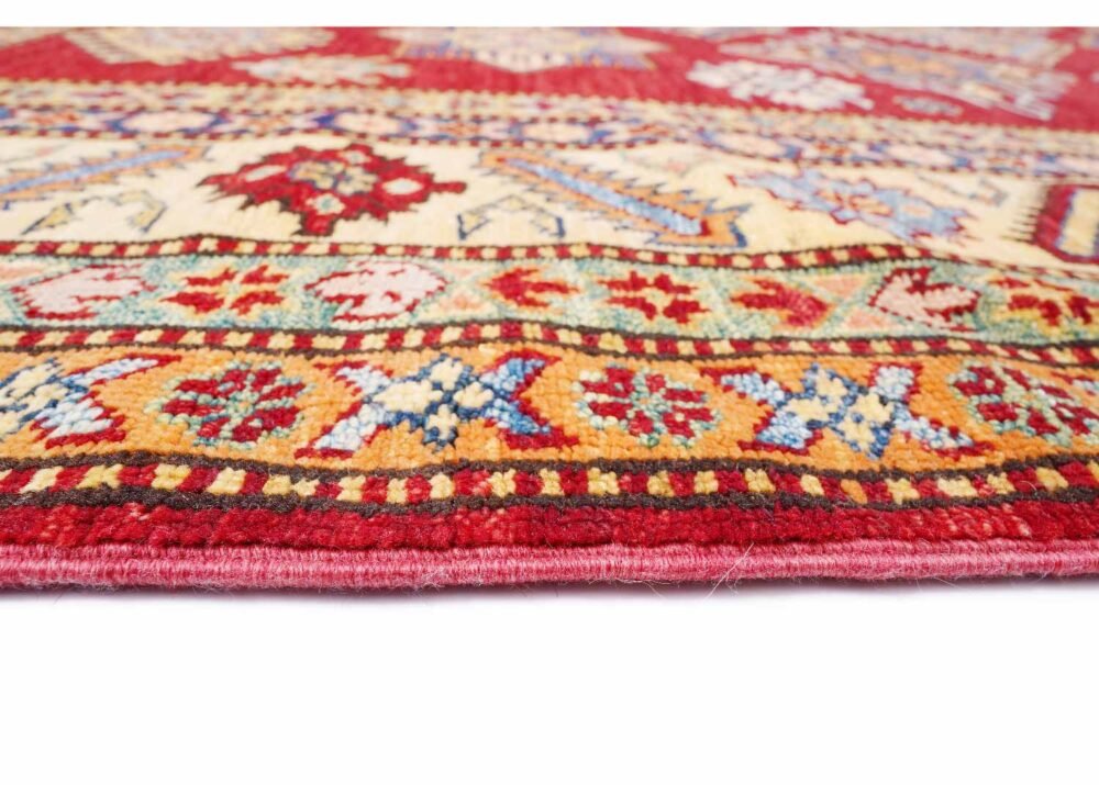 Premium Sherwan Traditional Red Rug 8x5.7 ft Wool/Cotton