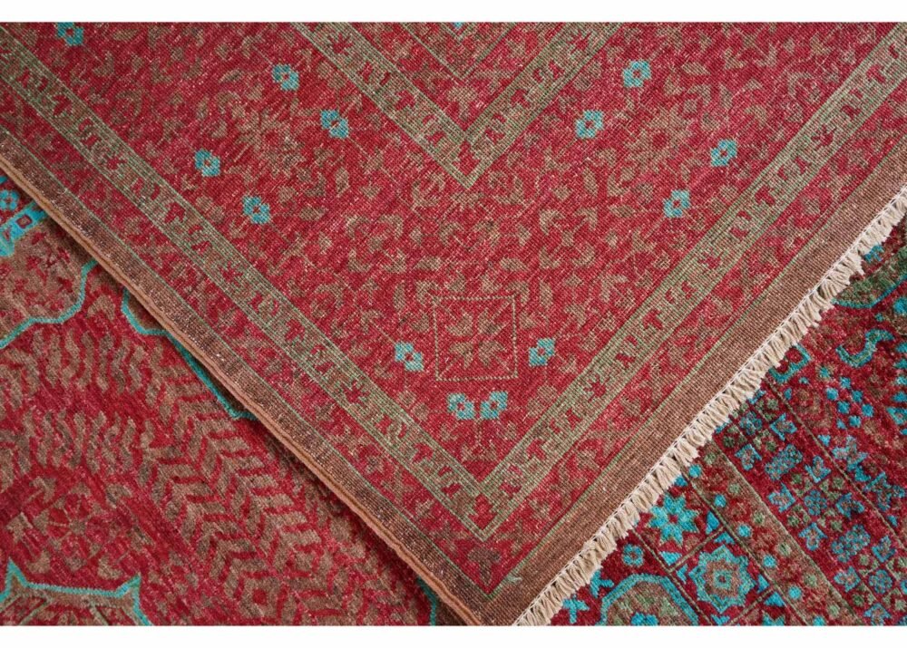 Red Area Rug for Kitchen, Bedroom, Living Room Traditional Memluk
