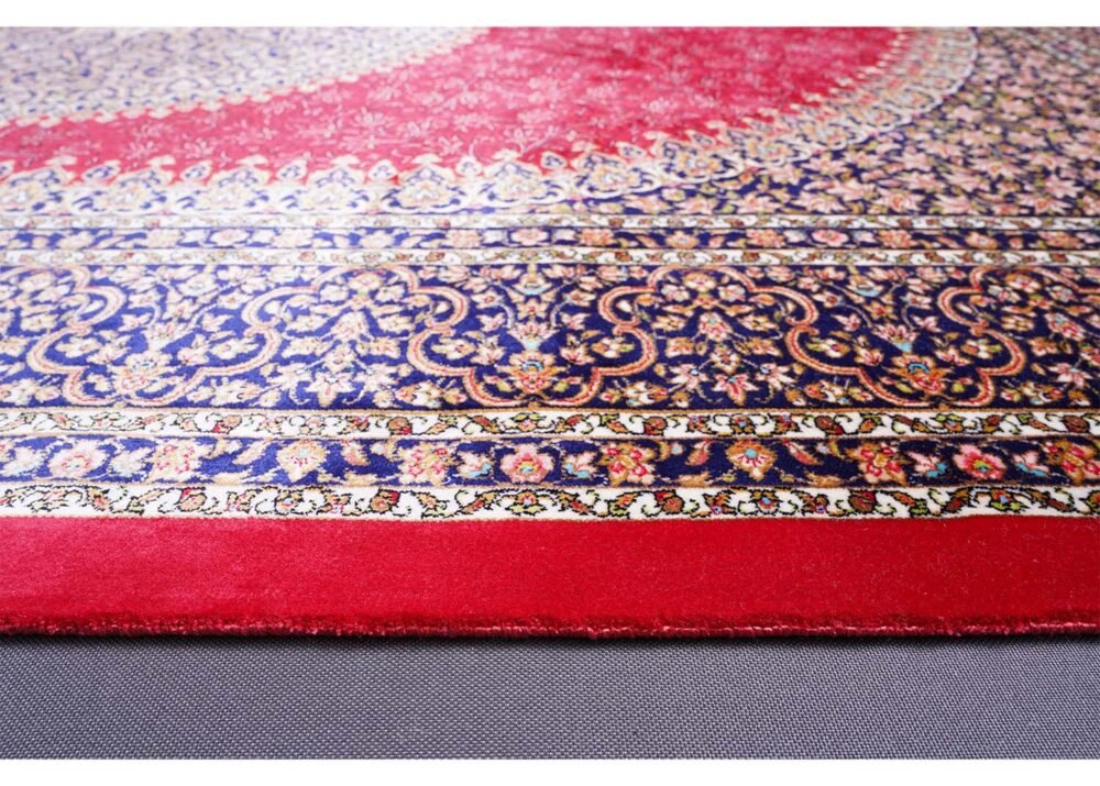Red Turkish Rug Oriental Silk Medallion 3.9x5.9 ft - Rugs 1
