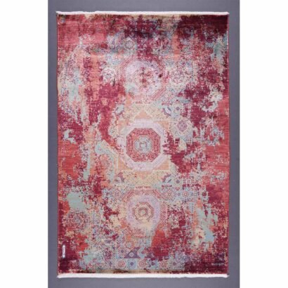 Red and Orange Area Rugs 3.9z2.6 ft Modern Memluk - Rugs 1