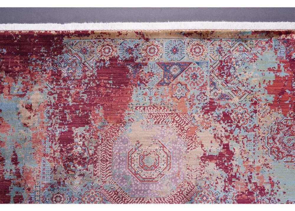 Red and Orange Area Rugs 3.9z2.6 ft Modern Memluk - Rugs 1