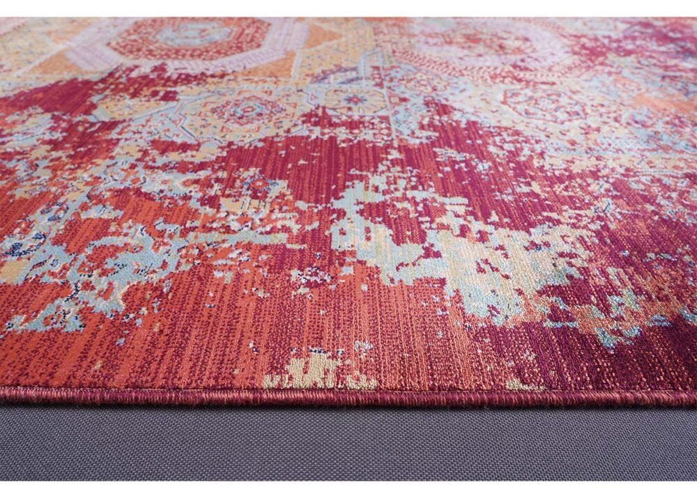 Red and Orange Area Rugs 3.9z2.6 ft Modern Memluk - Rugs 1