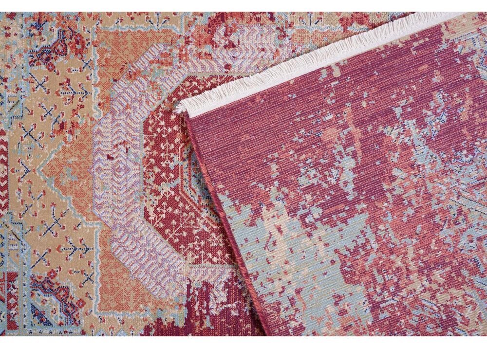 Red and Orange Area Rugs 3.9z2.6 ft Modern Memluk - Rugs 1